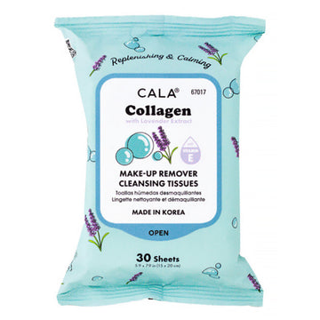 CALA MAKEUP REMOVER CLEANSING TISSUES: COLLAGEN (30 SHEETS)